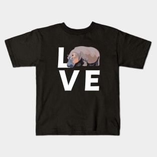 Hippo - Love Hippopotamus Kids T-Shirt